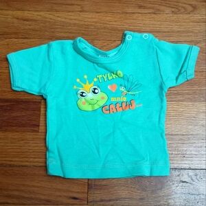3/$10🌟Baby Infant Green Polish Sylwia Frog Dragonfly T-shirt Shirt Top 6 Months